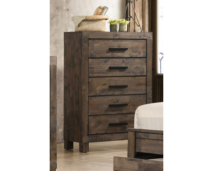 Coaster - Woodmont 5-Drawer Chest in Rustic Golden Brown