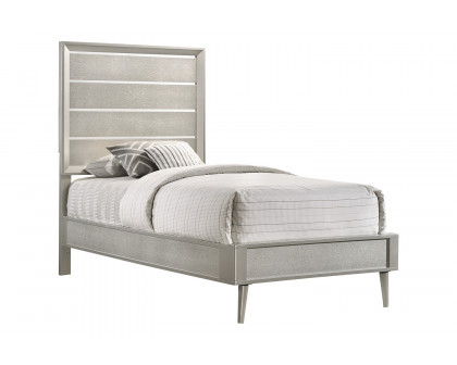 Coaster Ramon Twin Panel Bed - Metallic Sterling