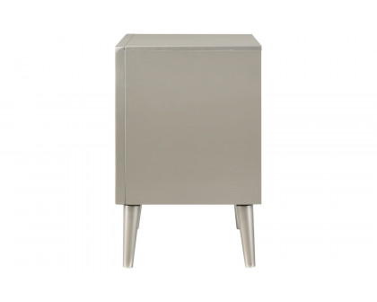 Coaster - Ramon 2-Drawer Nightstand in Metallic Sterling