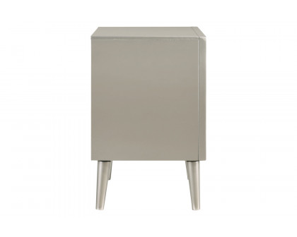 Coaster - Ramon 2-Drawer Nightstand in Metallic Sterling