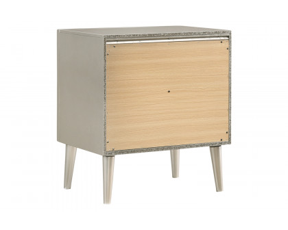 Coaster - Ramon 2-Drawer Nightstand in Metallic Sterling