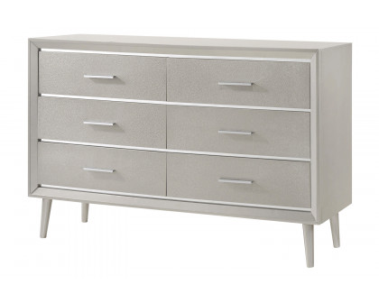 Coaster - Ramon 6-Drawer Dresser in Metallic Sterling