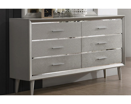 Coaster - Ramon 6-Drawer Dresser in Metallic Sterling