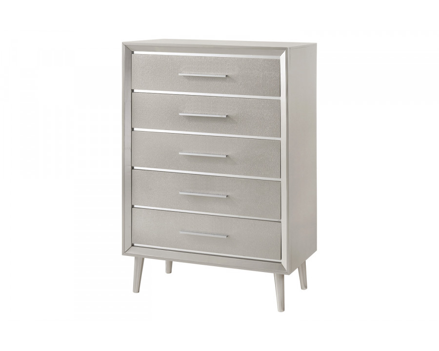 Coaster - Ramon 5-Drawer Chest in Metallic Sterling