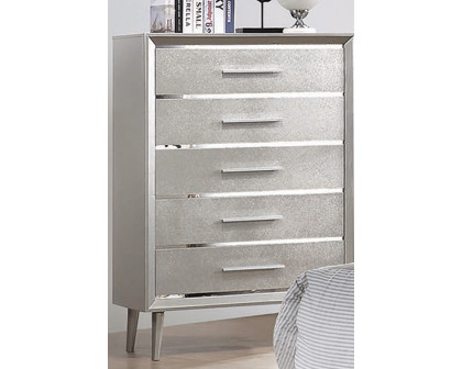 Coaster - Ramon 5-Drawer Chest in Metallic Sterling