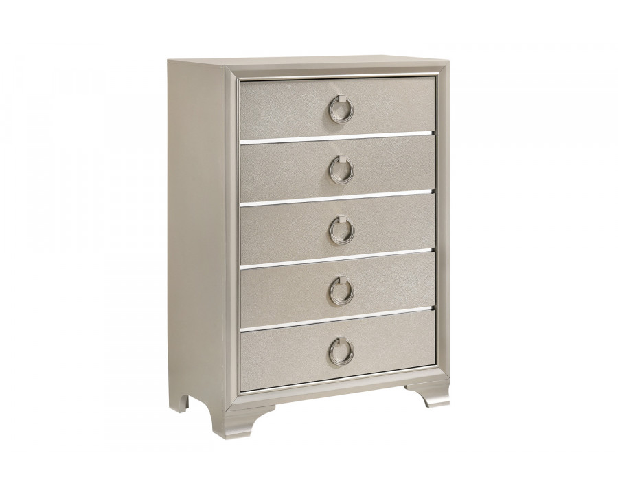 Coaster - Salford 5-Drawer Chest in Metallic Sterling