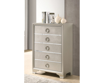 Coaster - Salford 5-Drawer Chest in Metallic Sterling