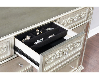 Coaster - Heidi 9-Drawer Dresser in Metallic Platinum