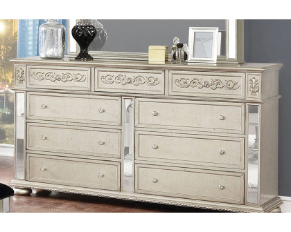 Coaster - Heidi 9-Drawer Dresser in Metallic Platinum