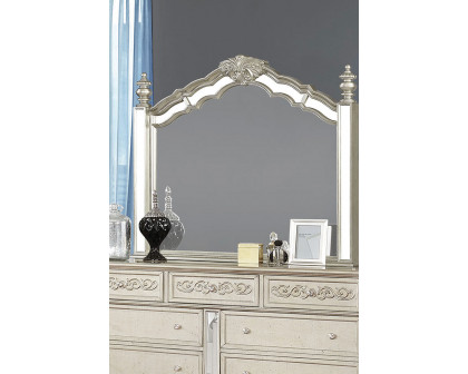 Coaster - Heidi Arched Mirror in Metallic Platinum