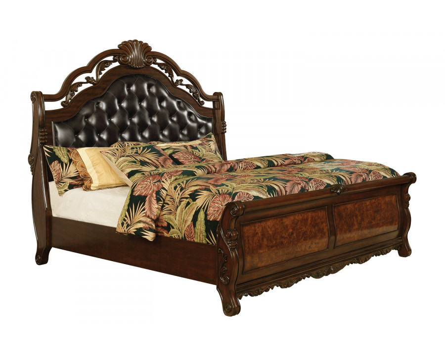 Coaster - Exeter Eastern King Tufted Upholstered Sleigh Bed