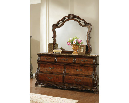 Coaster - Exeter 7-Drawer Dresser With Marble Top in Dark Burl