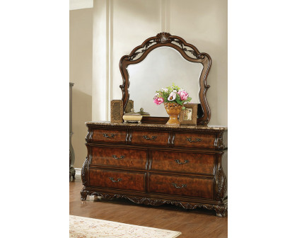 Coaster - Exeter Arched Dresser Mirror in Dark Burl