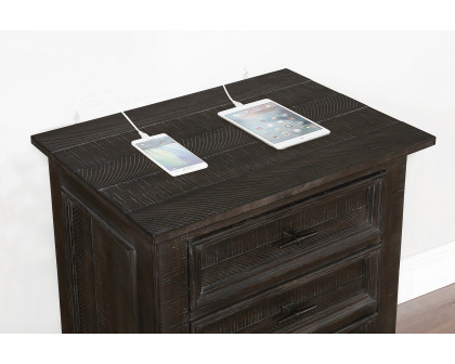 Coaster - Atascadero 3-Drawer Nightstand in Weathered Carbon