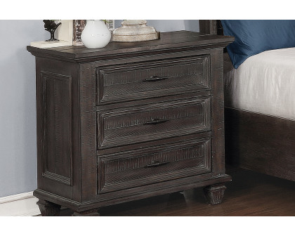 Coaster - Atascadero 3-Drawer Nightstand in Weathered Carbon