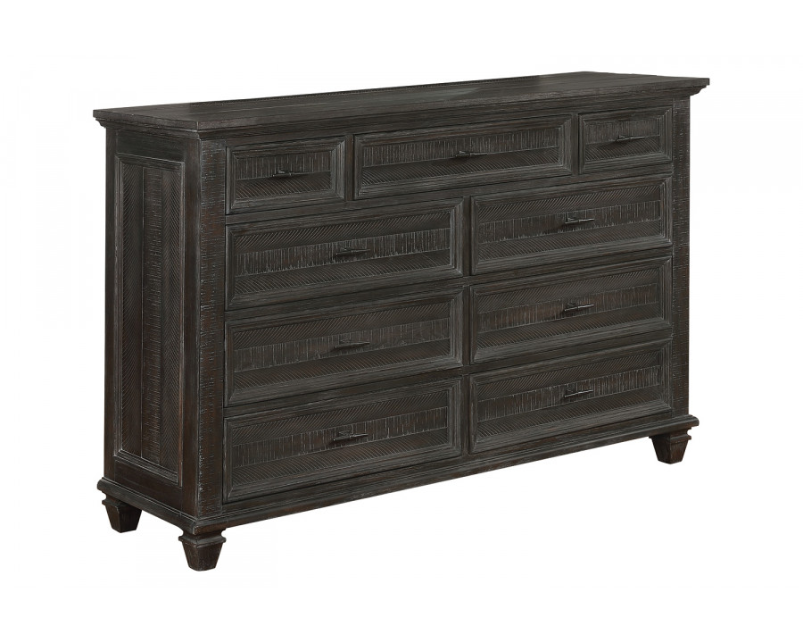 Coaster - Atascadero 9-Drawer Dresser in Weathered Carbon