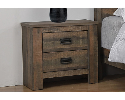 Coaster - Frederick 2-Drawer Nightstand in Weathered Oak