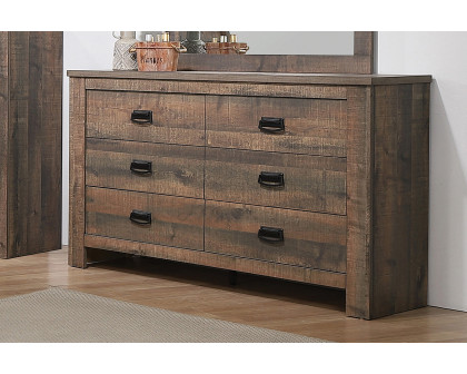 Coaster - Frederick 6-Drawer Dresser in Weathered Oak