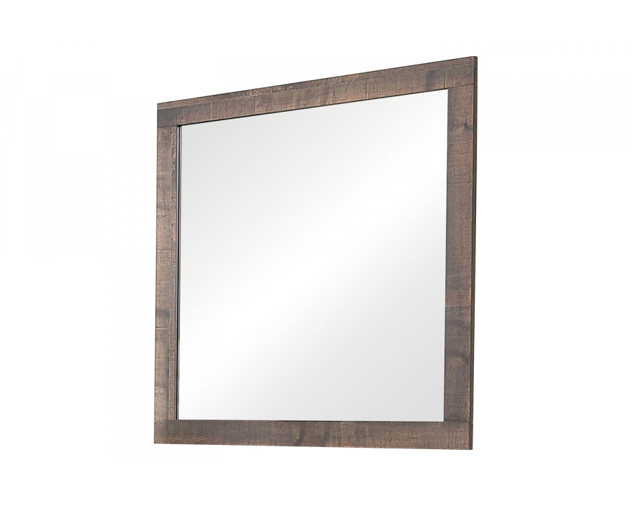 Coaster - Frederick Square Mirror in Weathered Oak