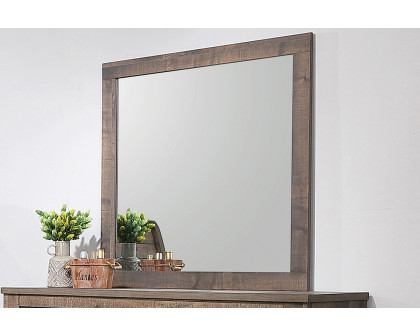 Coaster - Frederick Square Mirror in Weathered Oak