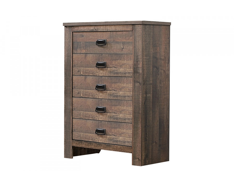 Coaster - Frederick 5-Drawer Chest in Weathered Oak