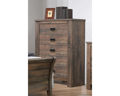 Coaster - Frederick 5-Drawer Chest in Weathered Oak