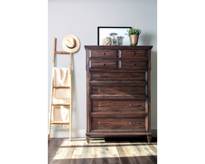 Coaster - Avenue 8-Drawer Chest in Weathered Burnished Brown