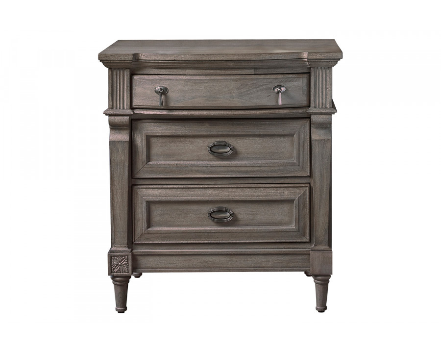 Coaster - Alderwood 3-Drawer Nightstand in French Gray