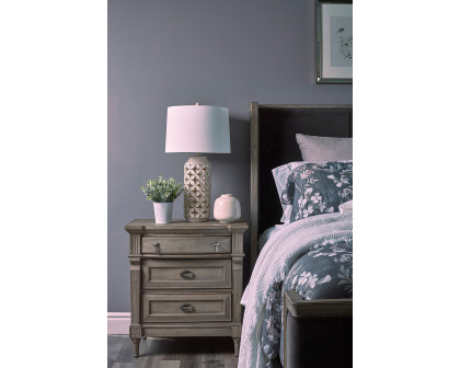 Coaster - Alderwood 3-Drawer Nightstand in French Gray