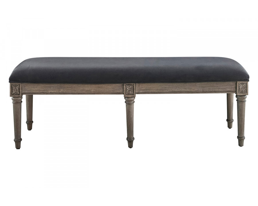 Coaster - Alderwood Upholstered Bench in French Gray