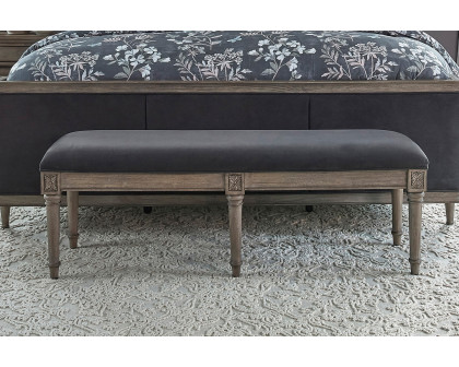 Coaster - Alderwood Upholstered Bench in French Gray