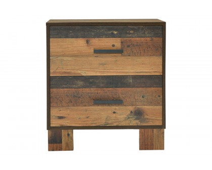 Coaster - Sidney 2-Drawer Nightstand in Rustic Pine