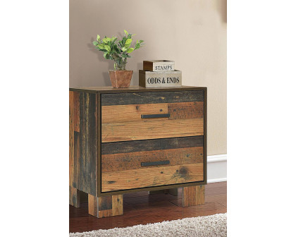 Coaster - Sidney 2-Drawer Nightstand in Rustic Pine