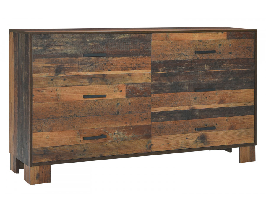 Coaster - Sidney 6-Drawer Dresser in Rustic Pine