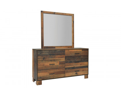 Coaster - Sidney Square Mirror in Rustic Pine