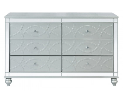 Coaster - Gunnison 6-Drawer Dresser in Silver Metallic