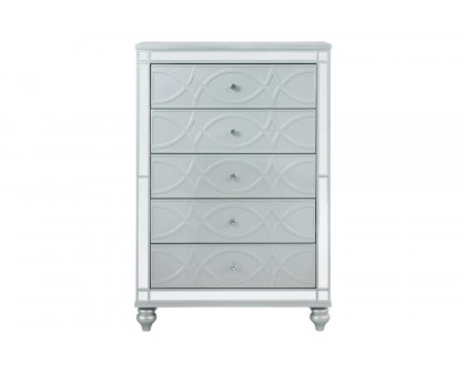 Coaster - Gunnison 5-Drawer Chest in Silver Metallic