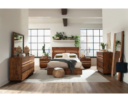 Coaster Winslow Eastern King Bed - Smokey Walnut/Coffee Bean