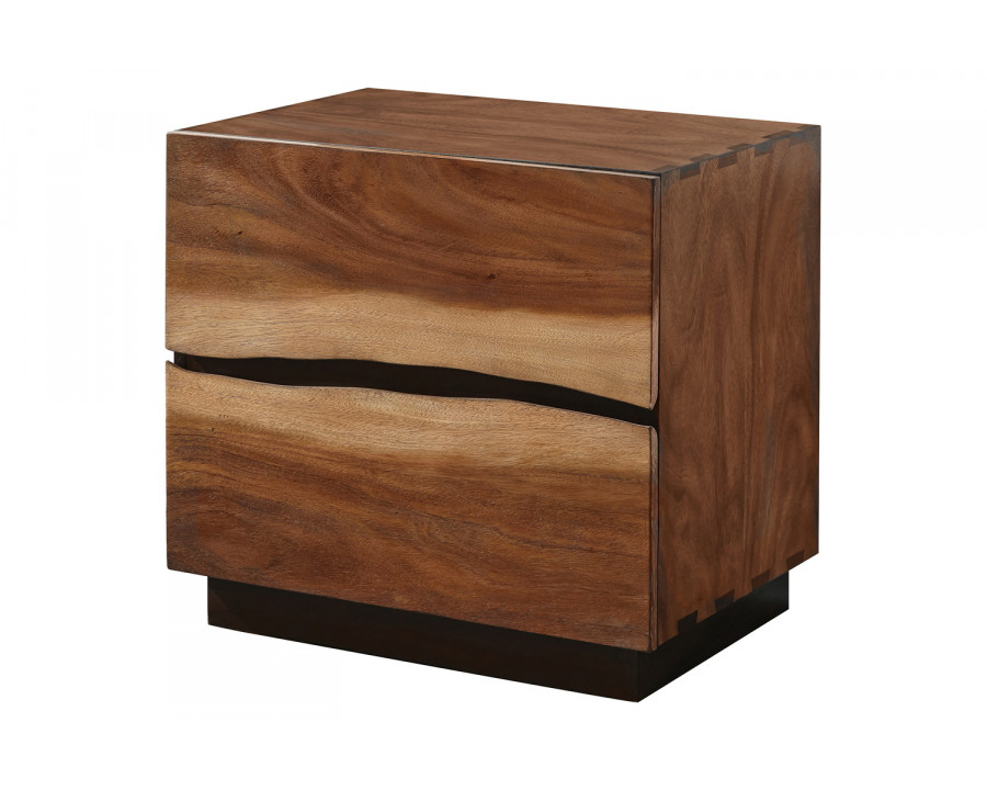 Coaster - Winslow 2-Drawer Nightstand in Smokey Walnut/Coffee Bean