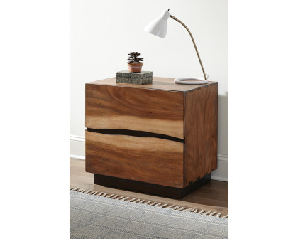 Coaster - Winslow 2-Drawer Nightstand in Smokey Walnut/Coffee Bean