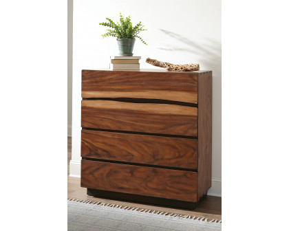 Coaster - Winslow 4-Drawer Chest in Smokey Walnut/Coffee Bean