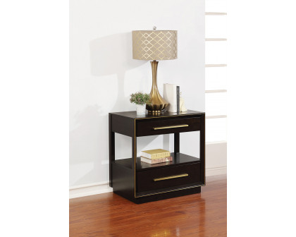 Coaster - Durango 2-Drawer Nightstand in Smoked Peppercorn