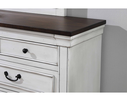 Coaster - Hillcrest 9-Drawer Dresser in Dark Rum/White