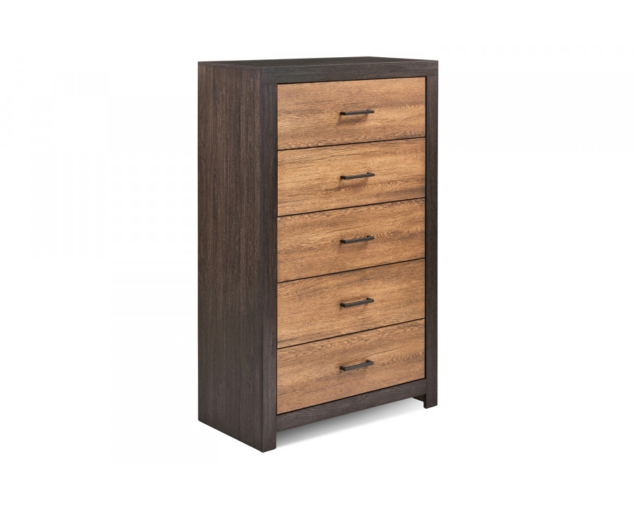 Coaster - Dewcrest 5-Drawer Chest in Caramel/Licorice