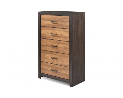 Coaster - Dewcrest 5-Drawer Chest in Caramel/Licorice