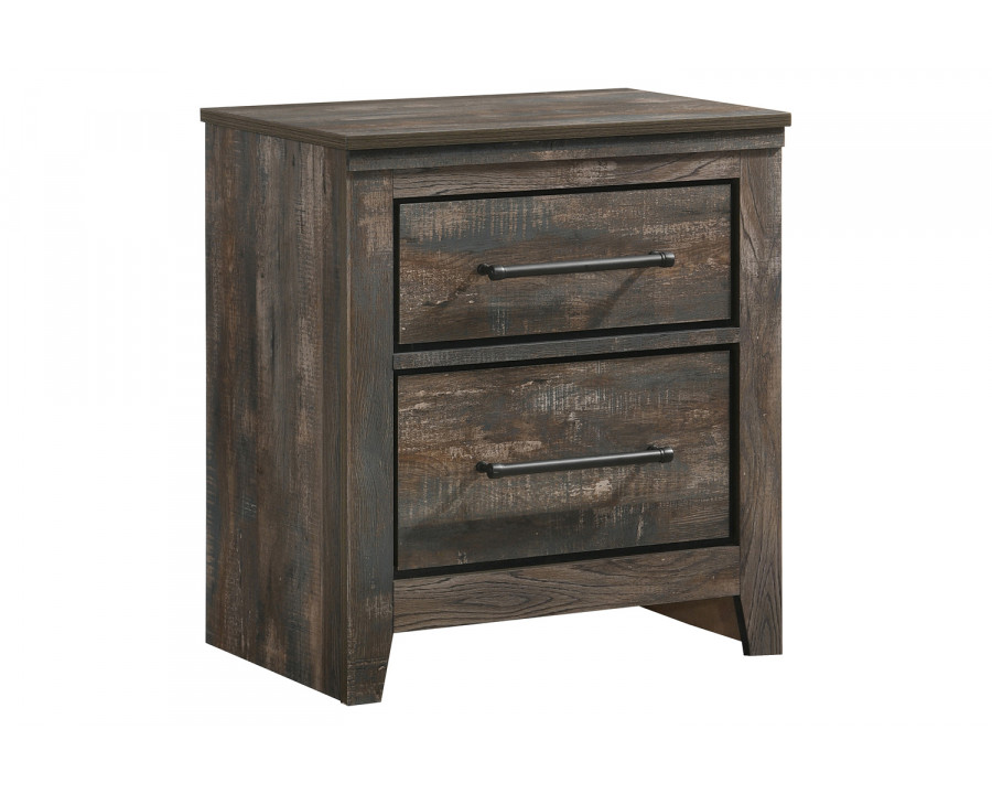 Coaster - Ridgedale 2-Drawer Nightstand in Weathered Dark Brown