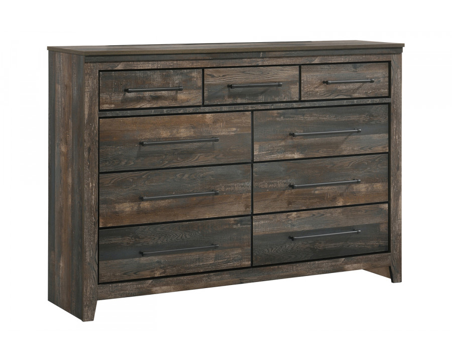 Coaster - Ridgedale 9-Drawer Dresser in Weathered Dark Brown