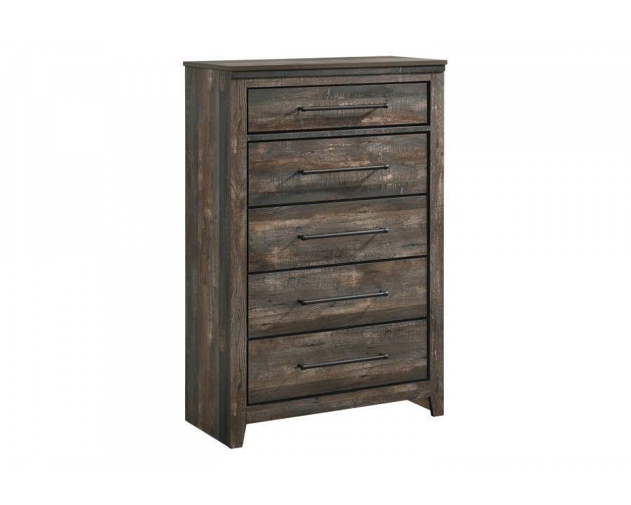 Coaster - Ridgedale 5-Drawer Chest in Weathered Dark Brown