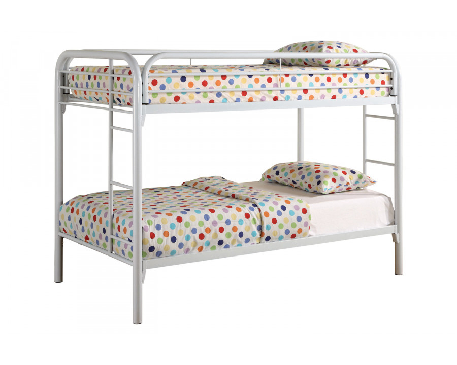 Coaster Morgan Twin Over Twin Bunk Bed - White