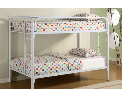 Coaster Morgan Twin Over Twin Bunk Bed - White